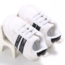 Load image into Gallery viewer, 0-18M Unisex Baby Moccasins PU Leather Toddler First Walker Soft Soled Baby Girls Sport Shoes Newborn Boys Anti-slip Sneakers