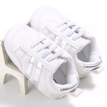 Load image into Gallery viewer, 0-18M Unisex Baby Moccasins PU Leather Toddler First Walker Soft Soled Baby Girls Sport Shoes Newborn Boys Anti-slip Sneakers