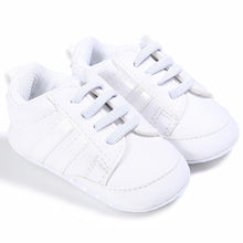 Load image into Gallery viewer, 0-18M Unisex Baby Moccasins PU Leather Toddler First Walker Soft Soled Baby Girls Sport Shoes Newborn Boys Anti-slip Sneakers