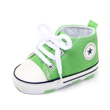 Load image into Gallery viewer, 0-18M Unisex Baby Moccasins PU Leather Toddler First Walker Soft Soled Baby Girls Sport Shoes Newborn Boys Anti-slip Sneakers