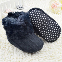 Load image into Gallery viewer, Baby Kid Boys Girls Knitted Fur 5 Color Toddlers Soft Sole Short Warm Soft Snow Boots Shoes 0-18 Months