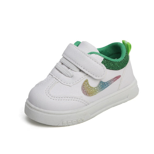 Colorful Check Hook & loop Classic Baby White Shoes Infant Toddler Girls Sneaker Boyshoe Casual Kid First Walkers Sports