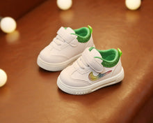 Load image into Gallery viewer, Colorful Check Hook &amp; loop Classic Baby White Shoes Infant Toddler Girls Sneaker Boyshoe Casual Kid First Walkers Sports