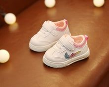 Load image into Gallery viewer, Colorful Check Hook &amp; loop Classic Baby White Shoes Infant Toddler Girls Sneaker Boyshoe Casual Kid First Walkers Sports