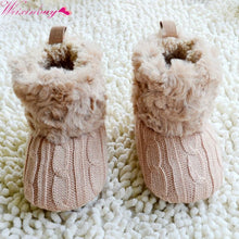 Load image into Gallery viewer, Baby Kid Boys Girls Knitted Fur 5 Color Toddlers Soft Sole Short Warm Soft Snow Boots Shoes 0-18 Months