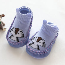 Load image into Gallery viewer, Baby Toddler Shoes and Socks Infant Cartoon Socks Kids Indoor Floor Socks Leather Sole Non-Slip Baby Socks Moccasins Slippers